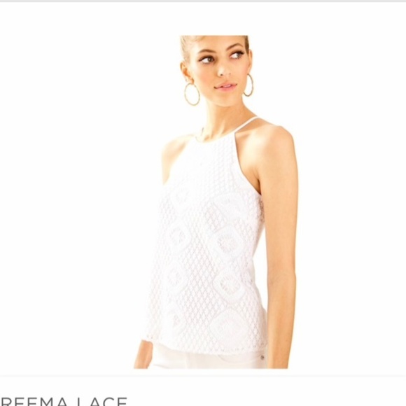 Lilly Pulitzer Reema Lace Halter Top NWOT S - Picture 1 of 5